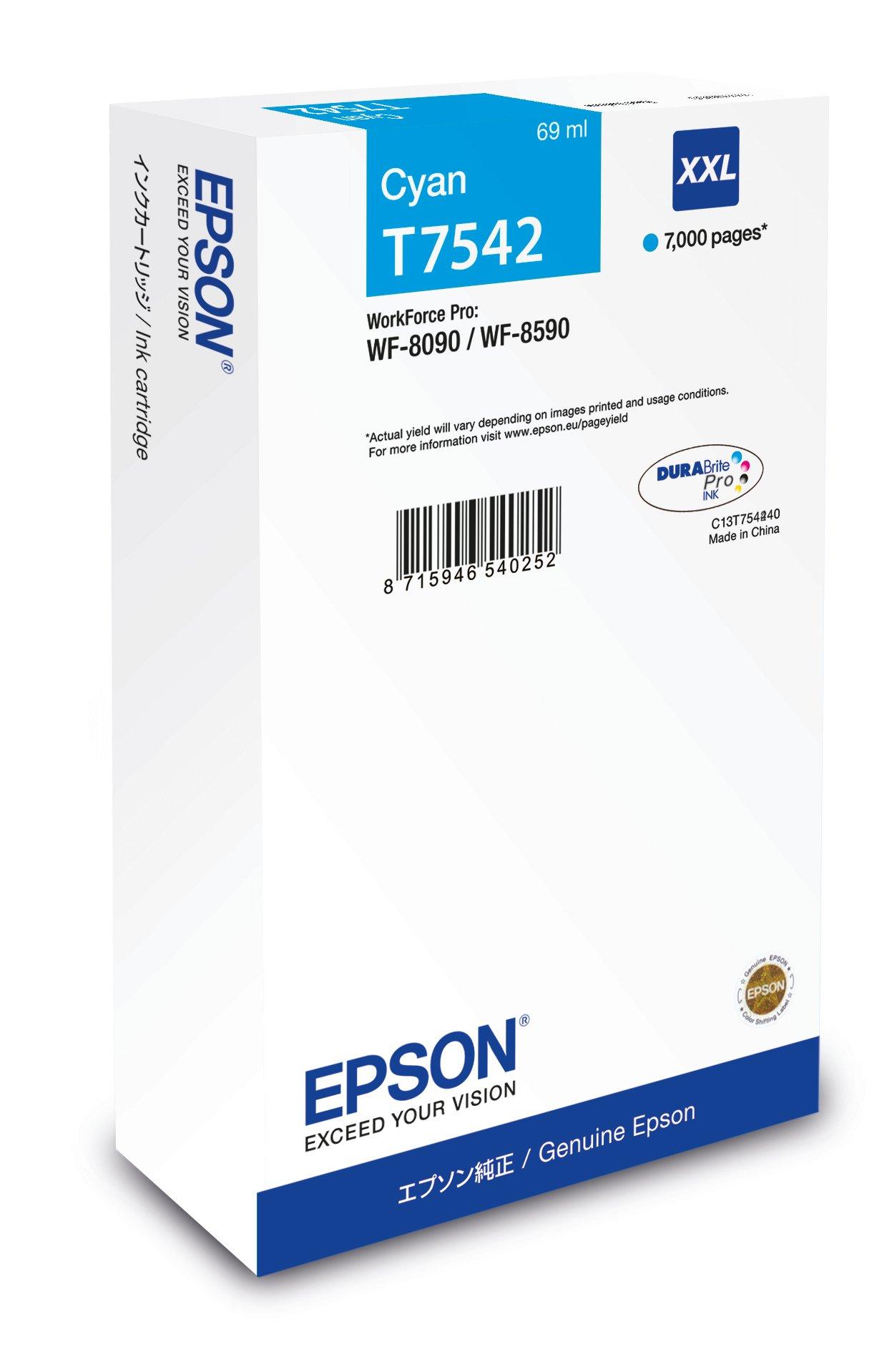 Epson Ink Bags XXL WF-R8590 75000 pages Cyan