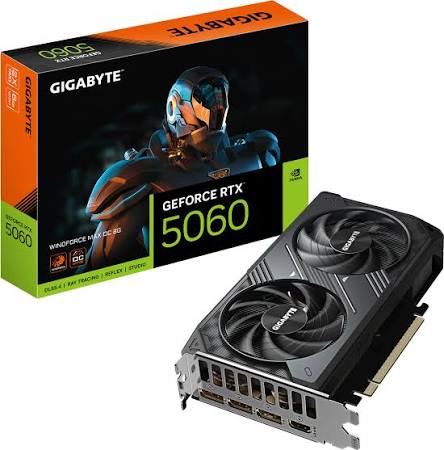 GIGABYTE NVIDIA RTX5060 WINDFORCE2 MAX OC 8 GB GDDR7 Graphics Card