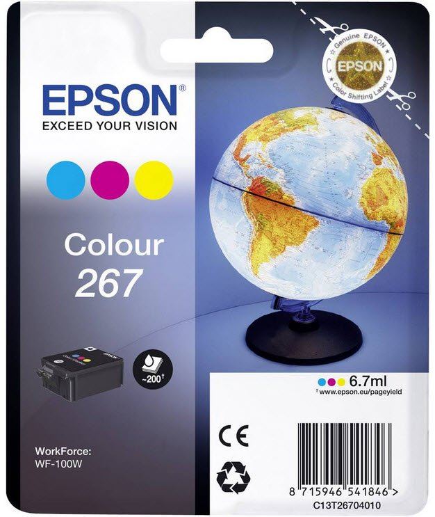 Epson Ink Cartridges Colour 6.7ml Singlepack WF-100 200 pages