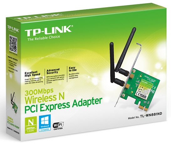 TP-LINK WN881ND 300 Mbps Wireless N PCI Express Adapter | Cables & Adapter