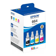 Epson 664 Ink Bottles Multipack 280ml (total) 1 x 1 x 1 x 1 x L565 Black