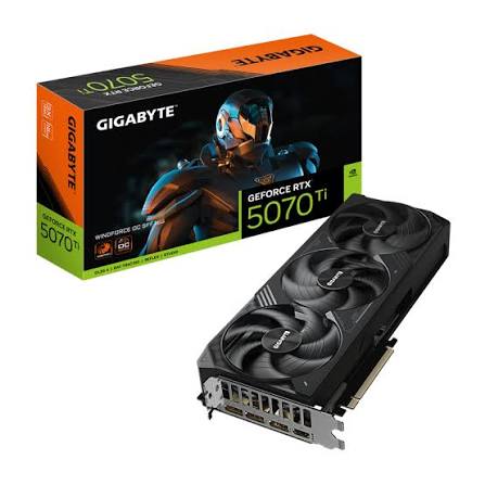 GIGABYTE NVIDIA RTX5070 Ti WINDFORCE3 OC 16 GB GDDR7 Graphics Card