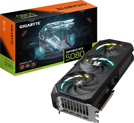 GIGABYTE NVIDIA RTX5080 GAMING OC 16 GB GDDR7 Graphics Card