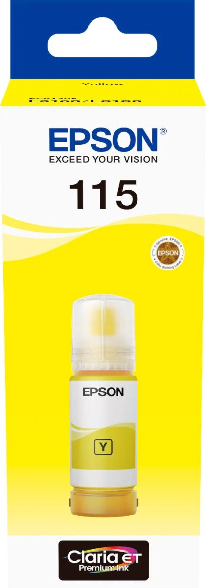 Epson 115 Ink Bottles 70ml EcoTank L8160 6200 pages 2300 Photos Yellow